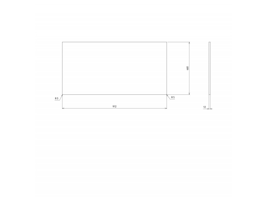 Sapho SKARA doska Rockstone 91, 2x12x46cm, biela mat CG026-0101