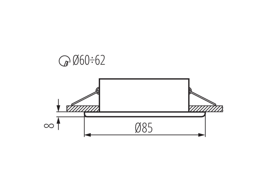 KANLUX MARIN podhľadové svietidlo, 10W, 12V, IP44, čierna mat 32501