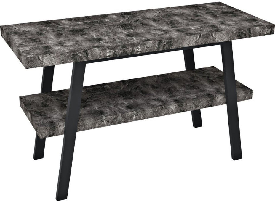 Sapho TWIGA umývadlový stolík 110x72x50 cm, čierna mat/štiepaný kameň VC453-110-9