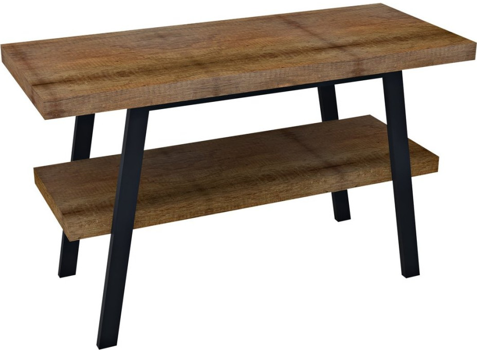 Sapho TWIGA umývadlový stolík 110x72x50 cm, čierna mat/old wood VC453-110-8