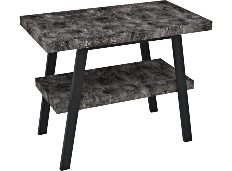 Sapho TWIGA umývadlový stolík 100x72x50 cm, čierna mat/štiepaný kameň VC442-100-9