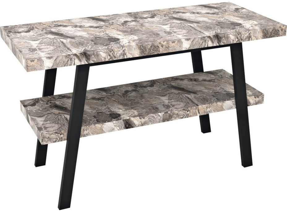 Sapho TWIGA umývadlový stolík 110x72x50 cm, čierna mat/sivý kameň VC453-110-10