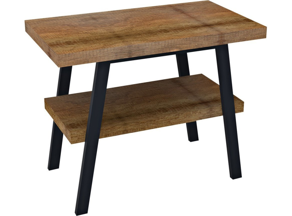 Sapho TWIGA umývadlový stolík 100x72x50 cm, čierna mat/old wood VC442-100-8