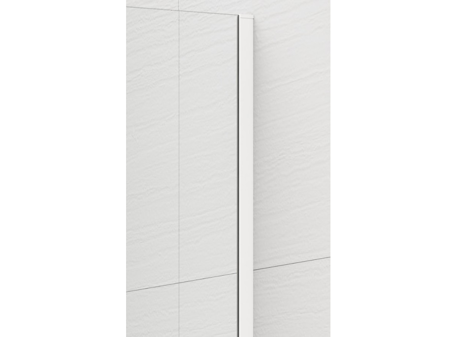 Polysan ESCA WHITE MATT jednodielna sprchová zástena na inštaláciu k stene, matné sklo, 900 mm ES1190-03