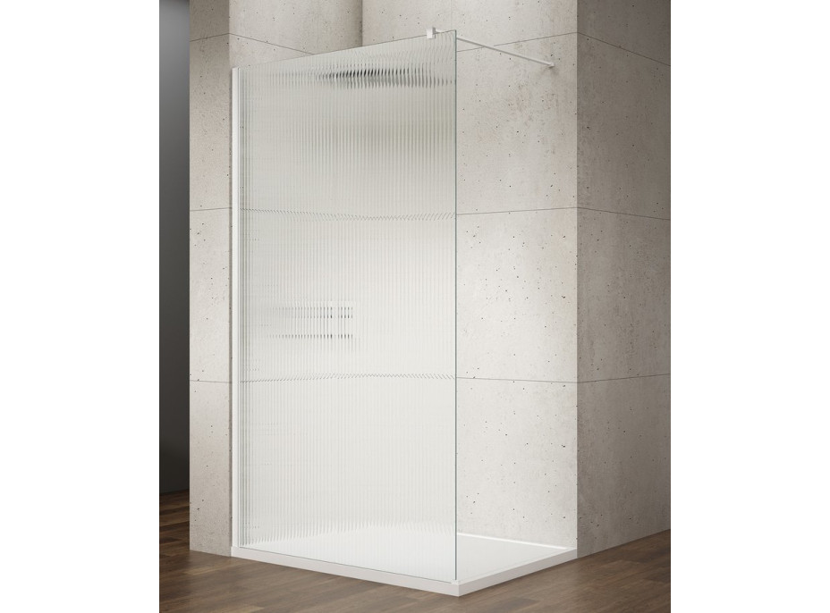 Gelco VARIO WHITE jednodielna sprchová zástena na inštaláciu k stene, sklo nordic, 700 mm GX1570-07