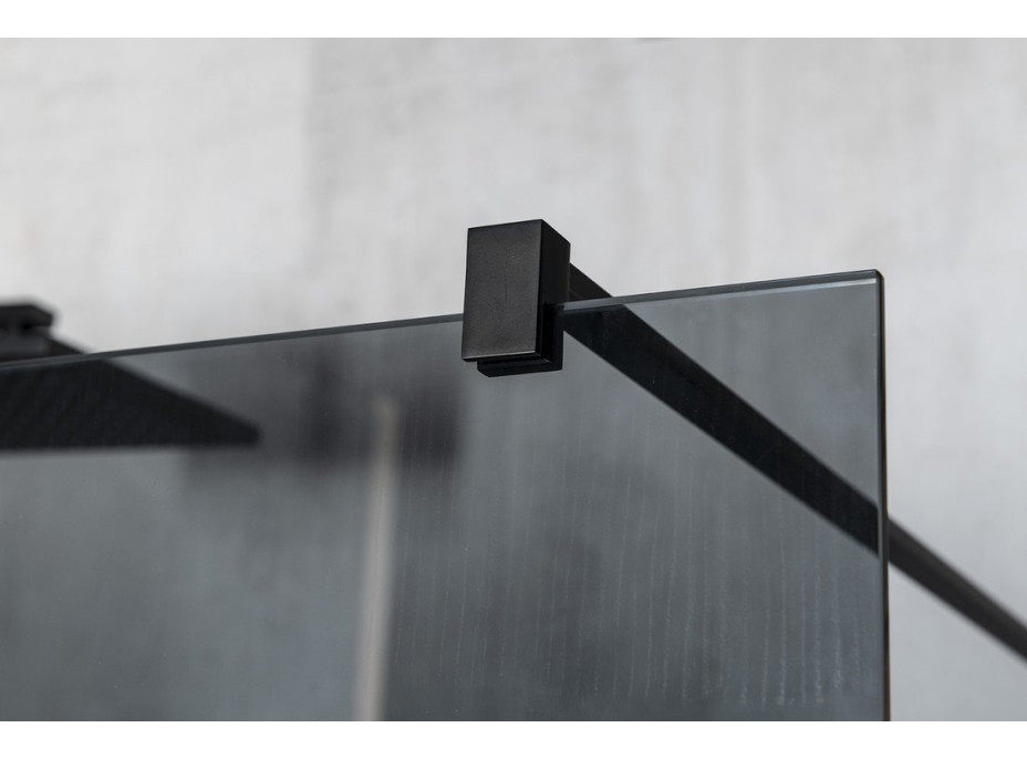 Gelco VARIO BLACK jednodielna sprchová zástena na inštaláciu k stene, číre sklo, 700 mm GX1270GX1014