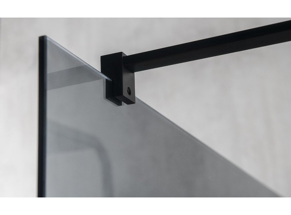 Gelco VARIO BLACK jednodielna sprchová zástena na inštaláciu k stene, sklo nordic, 900 mm GX1590-06