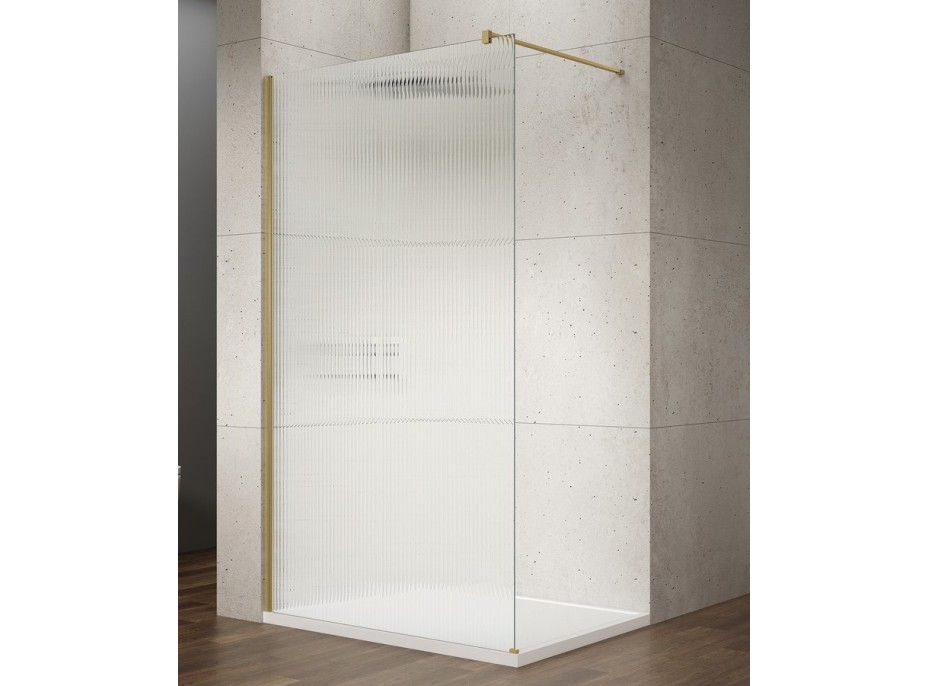 Gelco VARIO GOLD jednodielna sprchová zástena na inštaláciu k stene, sklo nordic, 900 mm GX1590-08