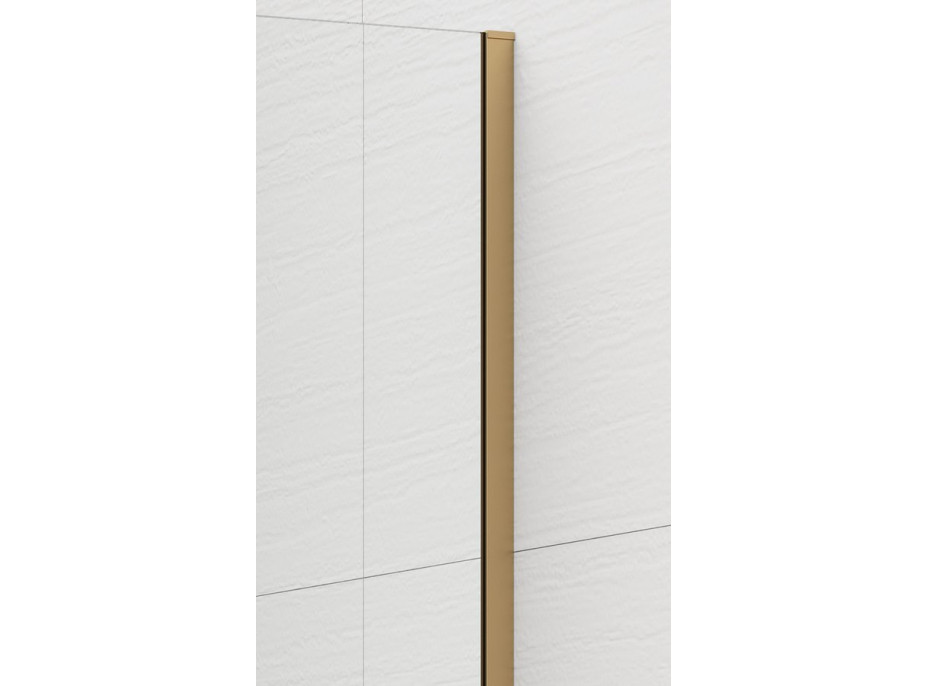 Polysan ESCA GOLD MATT jednodielna sprchová zástena na inštaláciu k stene, matné sklo, 1500 mm ES1115-04