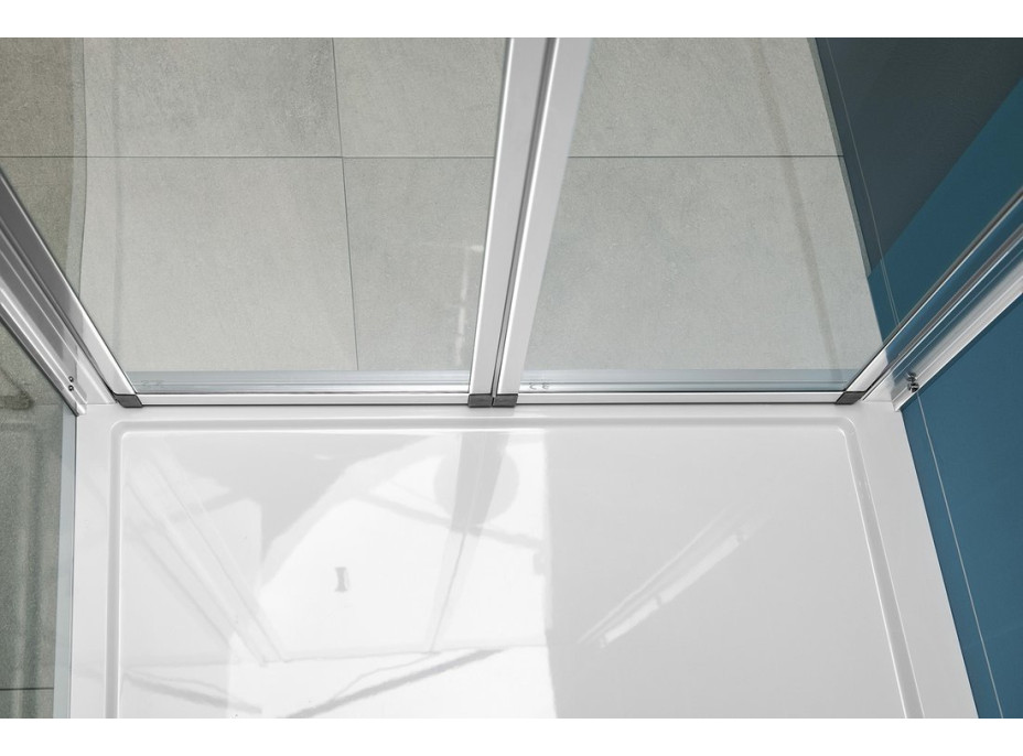 Polysan EASY LINE štvorcový sprchovací kút 1000x1000mm, skladacie dvere, L/P variant, číre sklo EL1910EL3415