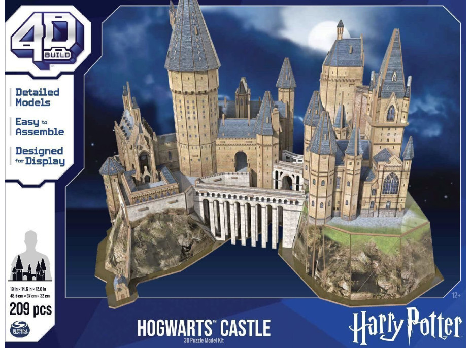 4D BUILD 3D Puzzle Harry Potter: Rokfortský hrad 209 dielikov