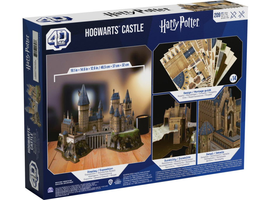 4D BUILD 3D Puzzle Harry Potter: Rokfortský hrad 209 dielikov