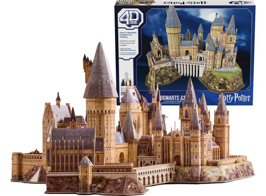 4D BUILD 3D Puzzle Harry Potter: Rokfortský hrad 209 dielikov