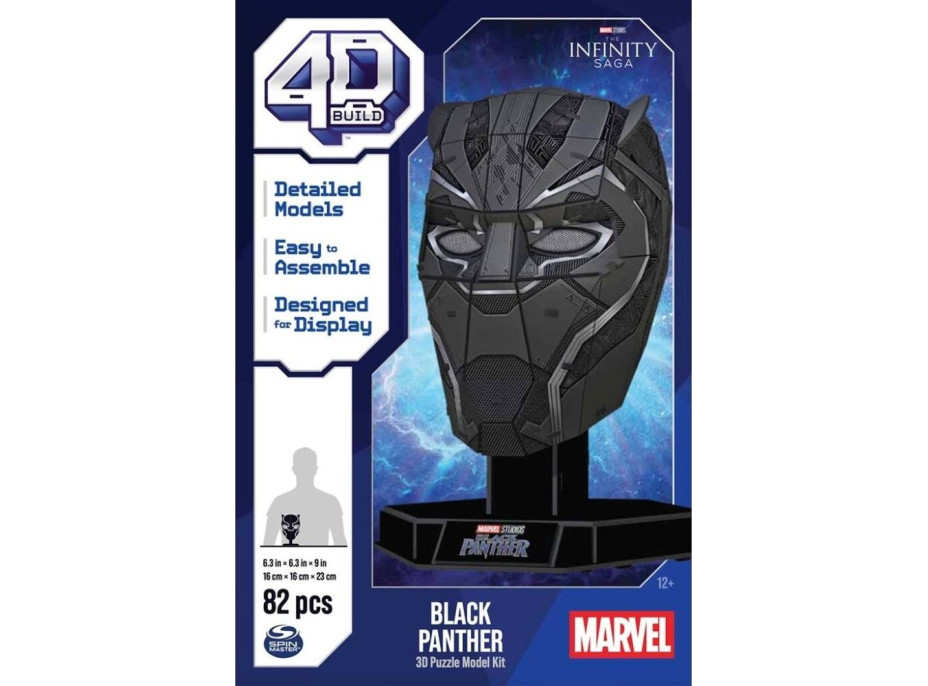 4D BUILD 3D Puzzle Marvel: Black Panter 82 dielikov