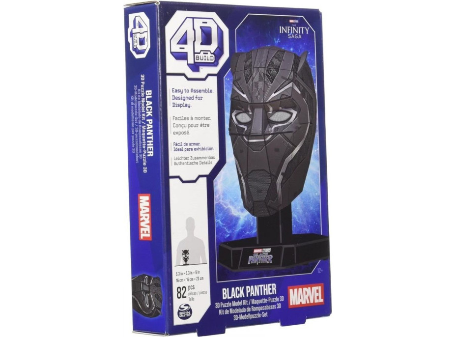 4D BUILD 3D Puzzle Marvel: Black Panter 82 dielikov