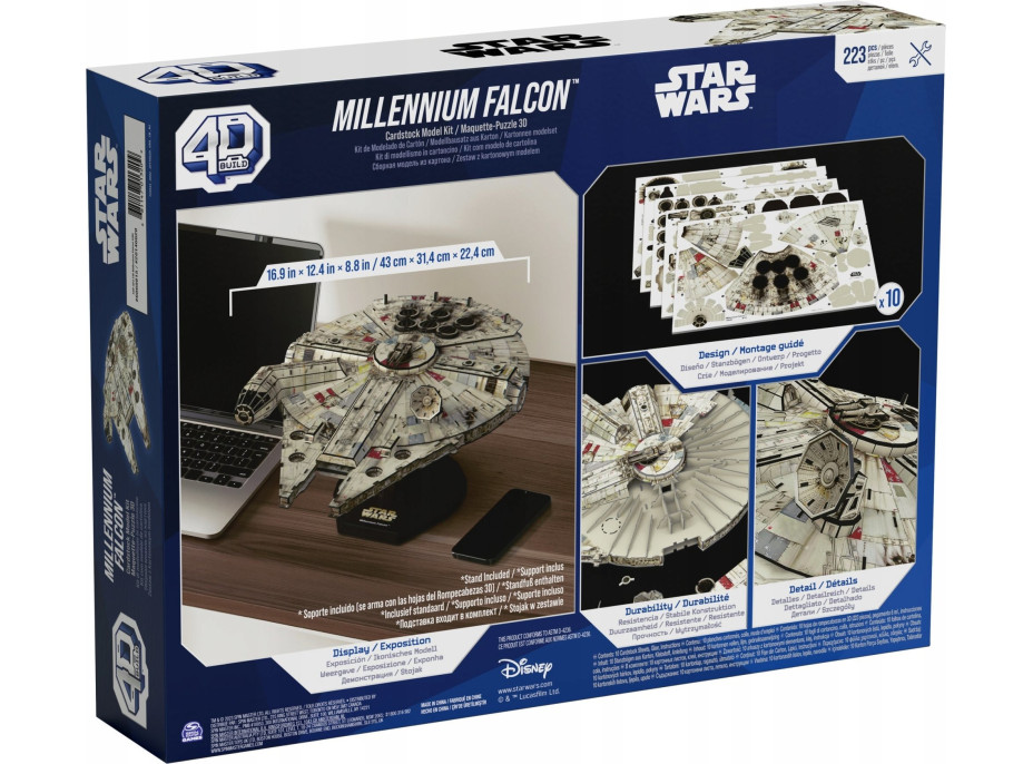 4D BUILD 3D Puzzle Star Wars: Milenium Falcon 223 dielikov