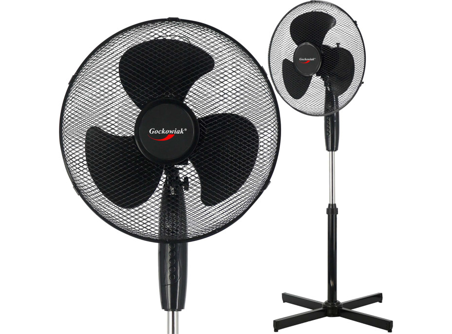 Stojanový ventilátor KÚD 125 cm - čierny