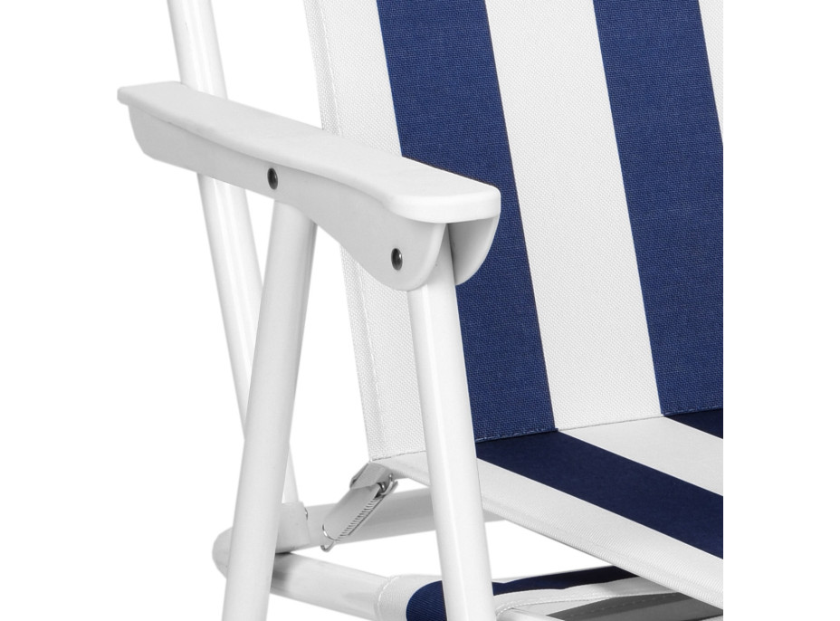 Turistická skladacia stolička ALAN - tmavo modrá / biela
