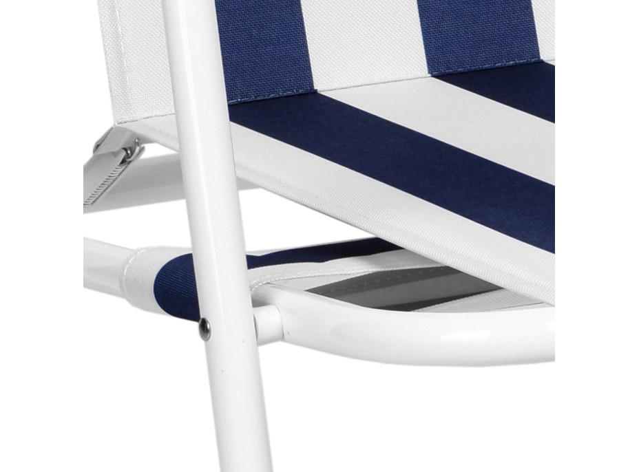 Turistická skladacia stolička ALAN - tmavo modrá / biela