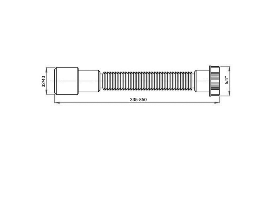 Bruckner Flexi dopojenie s plastovou prevlečnou matkou 5/4", 32/40 151.178.0