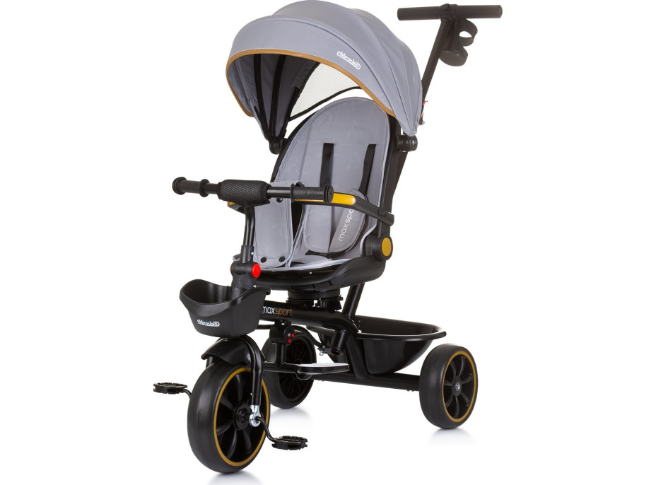 CHIPOLINO Trojkolka so strieškou Max Sport 2v1 Ash Grey