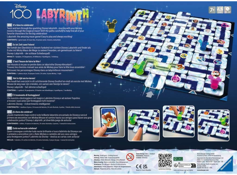 RAVENSBURGER Hra Labyrinth Disney 100. výročie