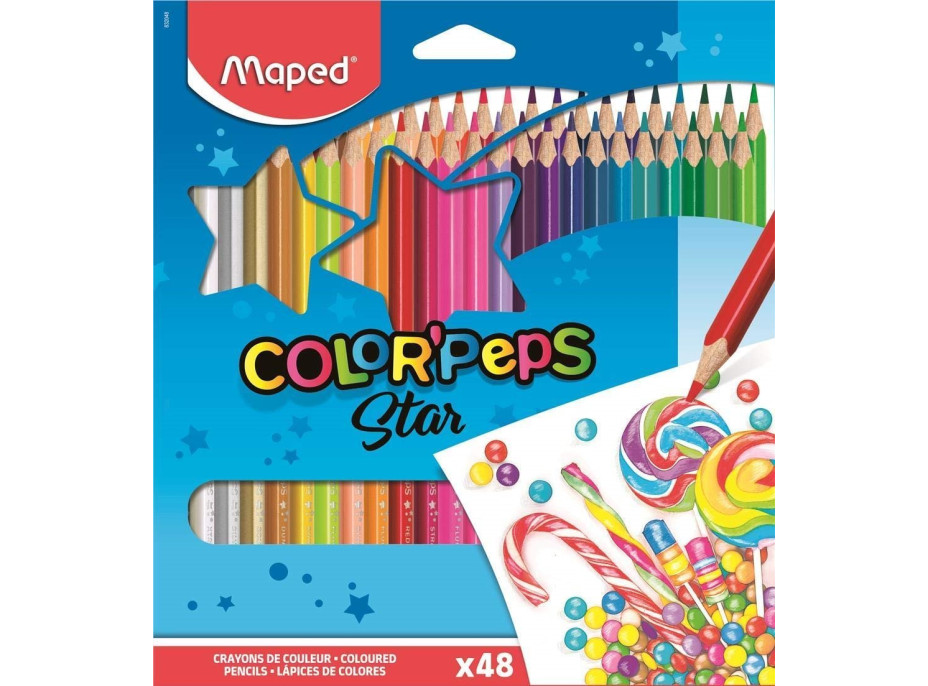 MAPED Pastelky trojboké Color&#39;Peps 48ks