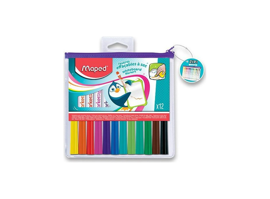 MAPED Popisovače na biele tabule WB Fun Colours 12 ks