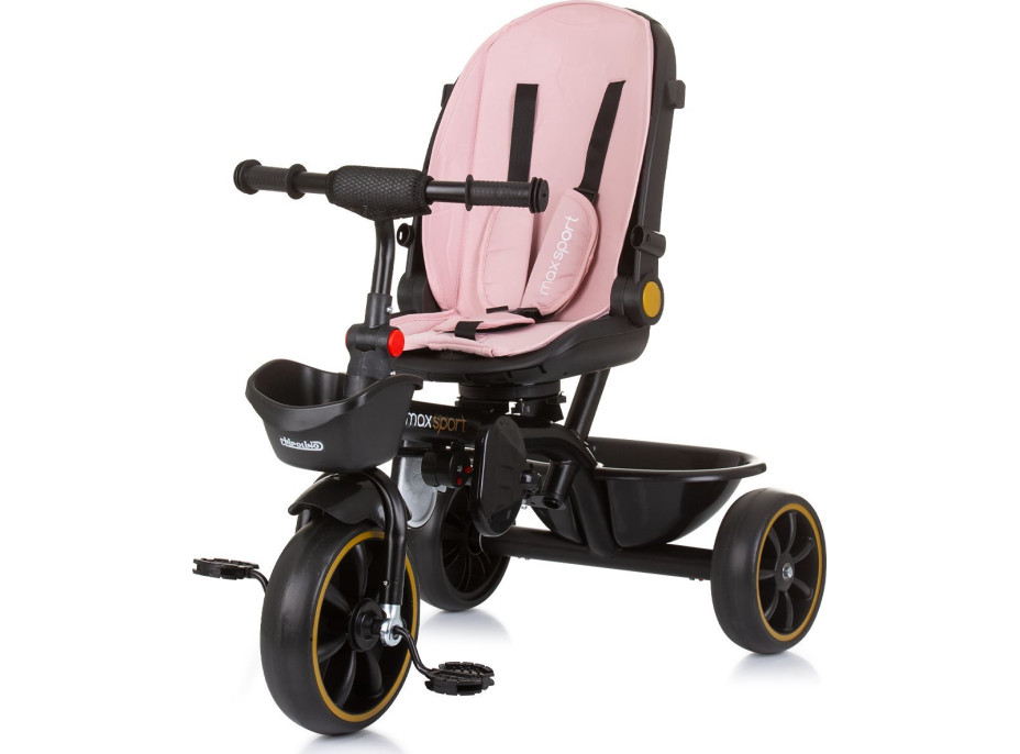 CHIPOLINO Trojkolka so strieškou Max Sport 2v1 Flamingo