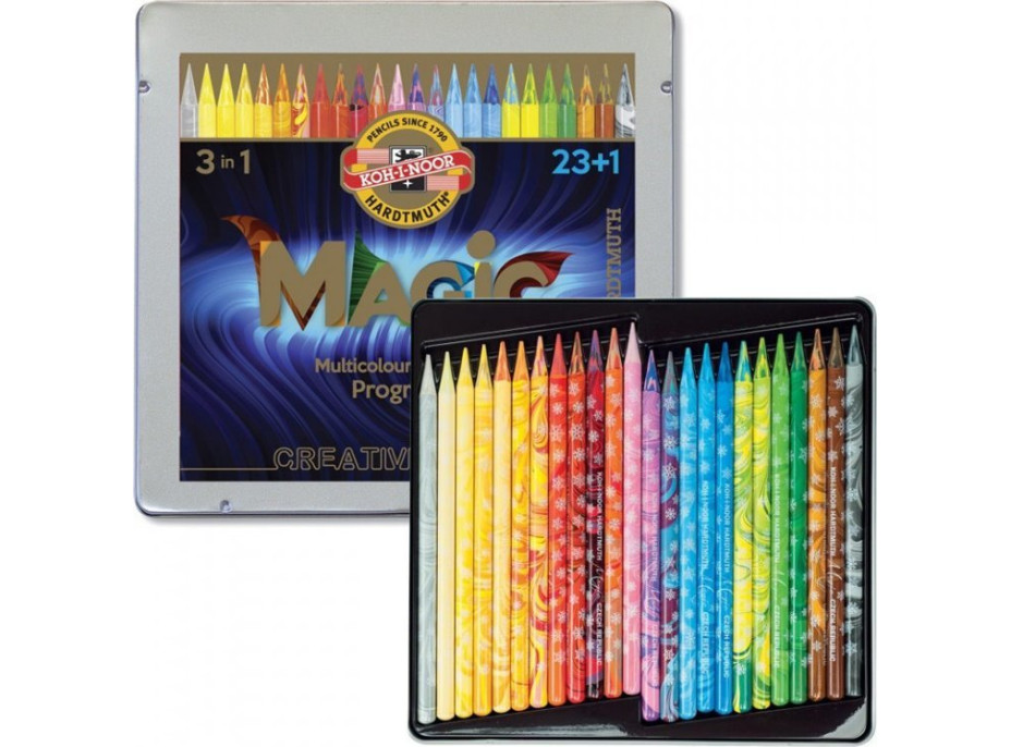 KOH-I-NOOR Umelecké pastelky Magic 3v1 - 23+1 ks