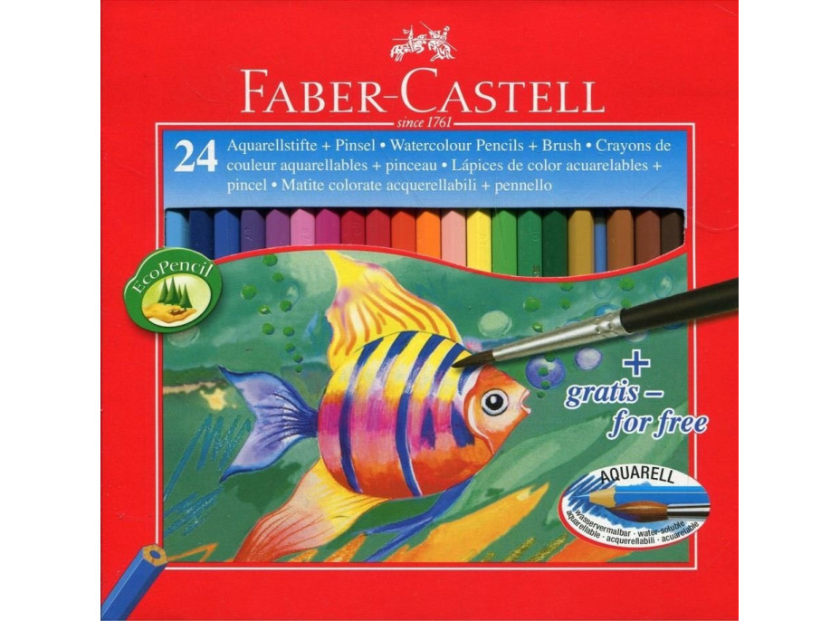 Faber-Castell Akvarelové pastelky 24 ks + štetec