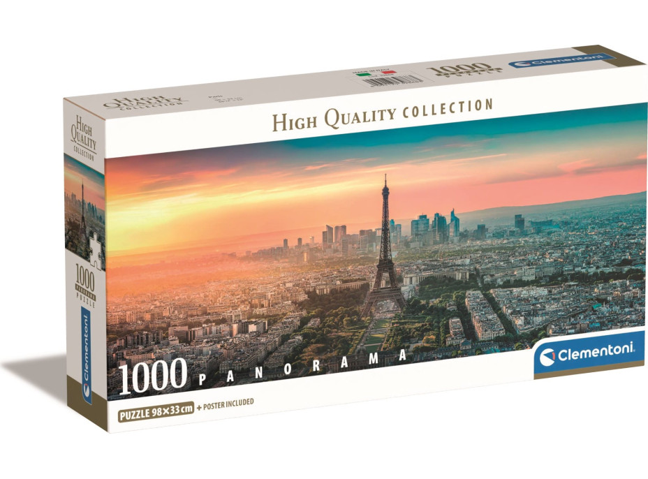 CLEMENTONI Panoramatické puzzle Paríž 1000 dielikov