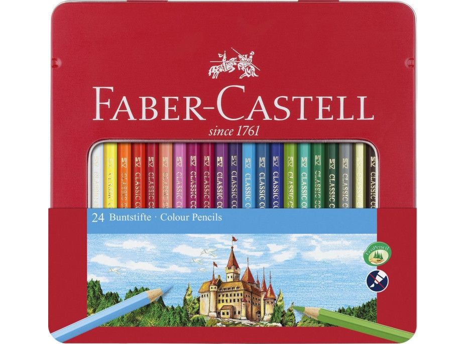 Faber-Castell Pastelky 24 ks v plechovom puzdre