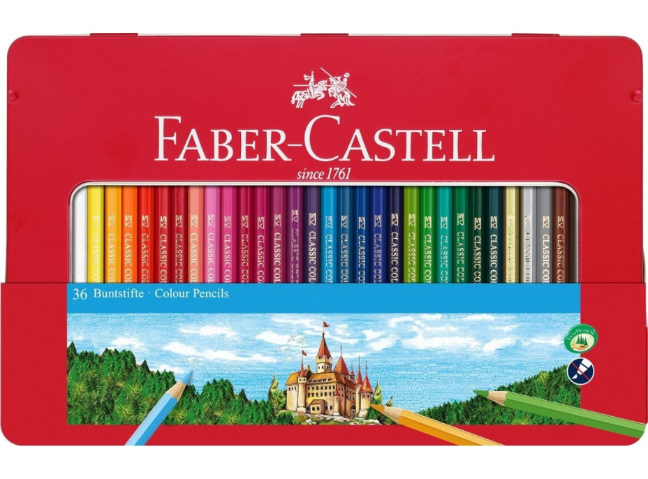 Faber-Castell Pastelky 36 ks v plechovom puzdre