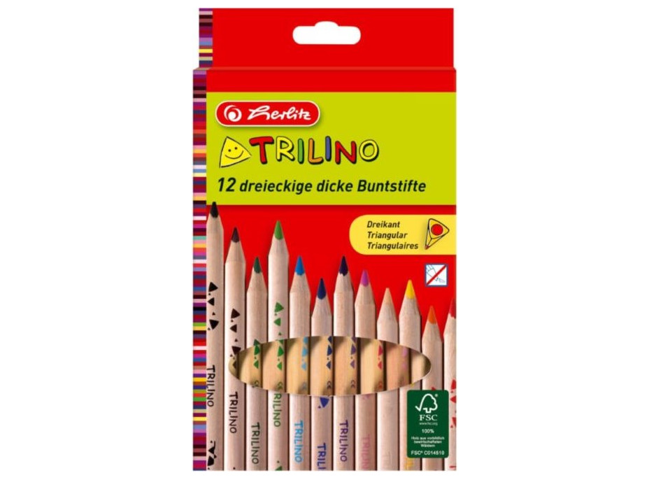 HERLITZ Pastelky Trilino 12 farieb (triangle)