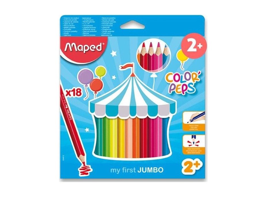 MAPED Pastelky trojboké Jumbo Color&#39;Peps 18 ks