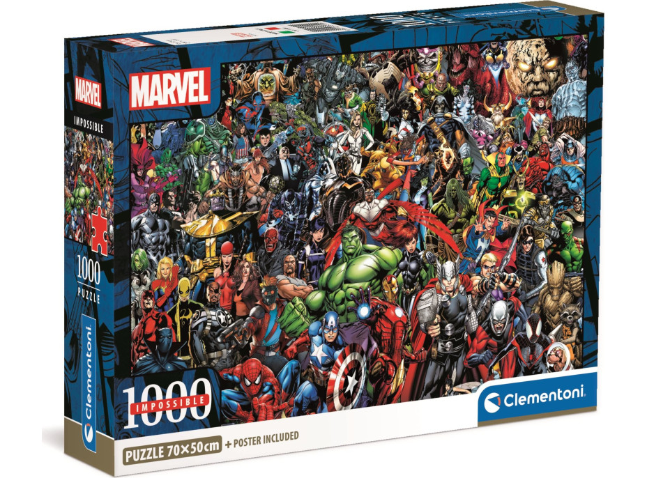 CLEMENTONI Puzzle Impossible: Marvel 1000 dielikov