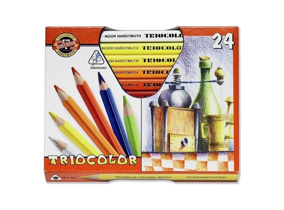 KOH-I-NOOR Trojhranné pastelky 3154 Triocolor silné 24 ks