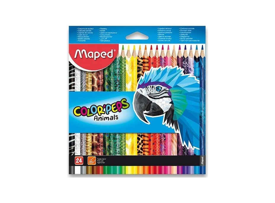 MAPED Pastelky trojboké Color&#39;Peps Animals 24 ks