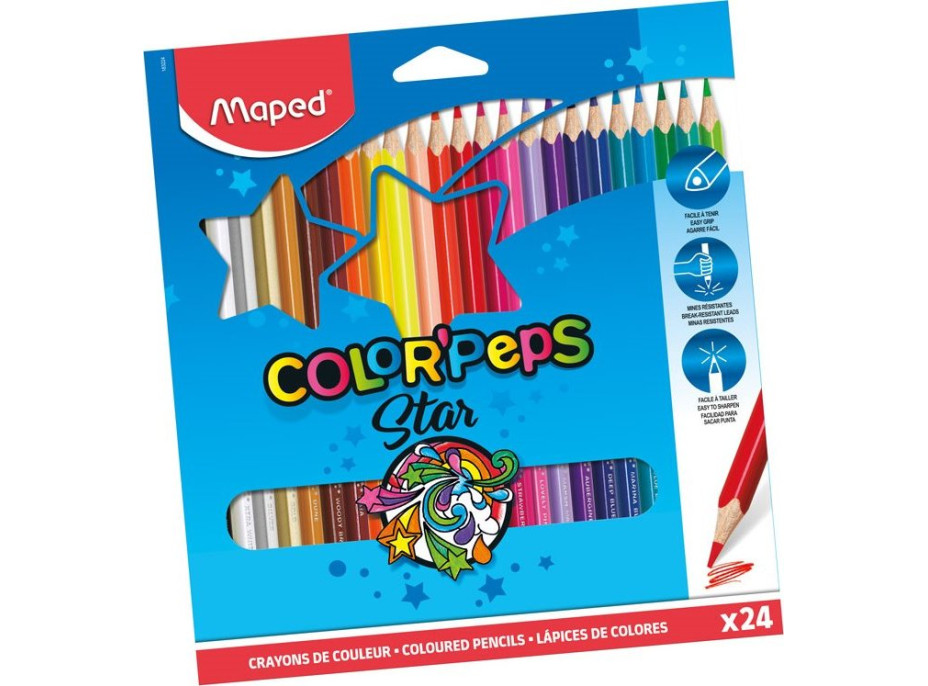 MAPED Pastelky trojboké Color&#39;Peps 24 ks