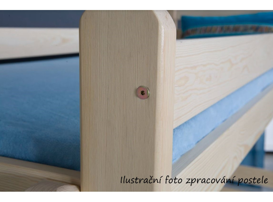 Detská Montessori posteľ z masívu borovice FLORES - 200x90 cm - prírodná