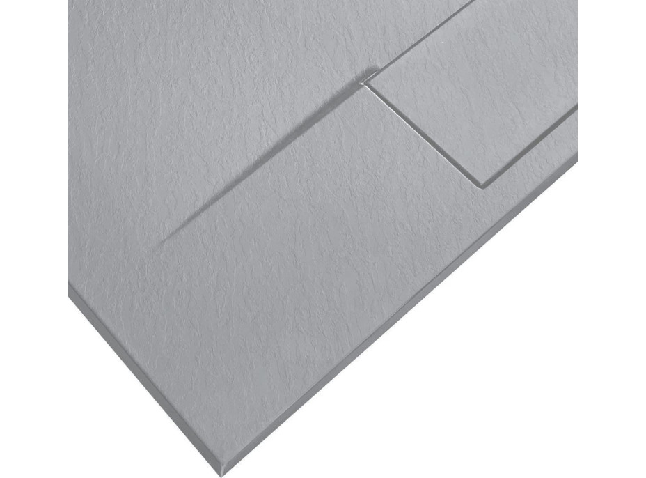 Sprchová SMC vanička REA BAZALT GREY 90x90 cm - imitácia kameňa - šedá