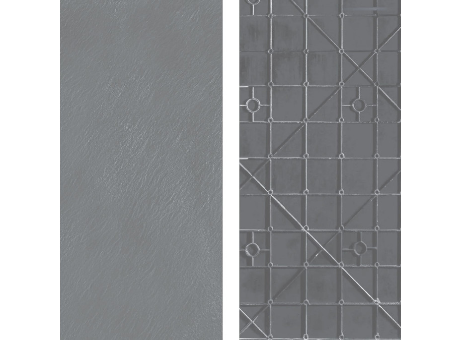 Sprchová SMC vanička REA MAGNUM GREY 90x90 cm - imitácia kameňa - šedá