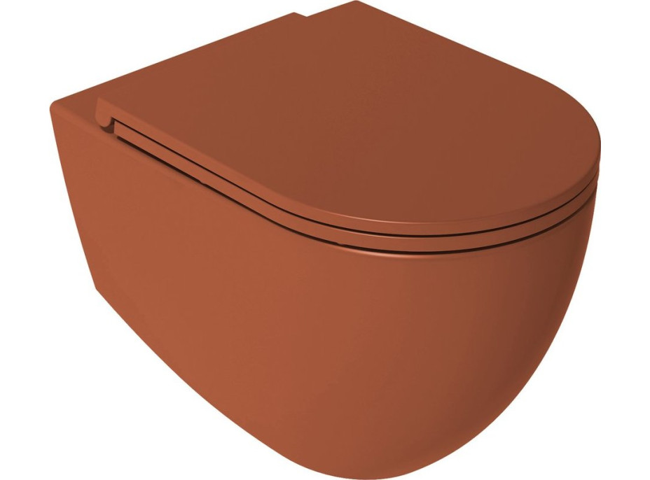 Isvea INFINITY WC sedátko, SLIM, odnímateľné, Soft Close, terracotta 40KF0548I-S