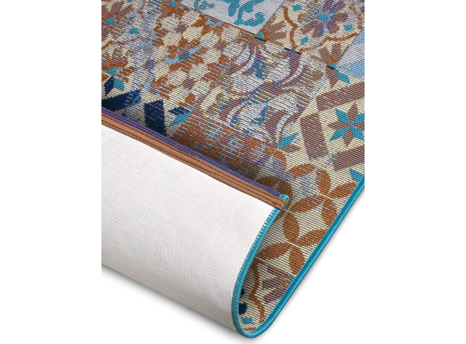 Behúň Cappuccino 105880 Mosaik Blue Multicolored