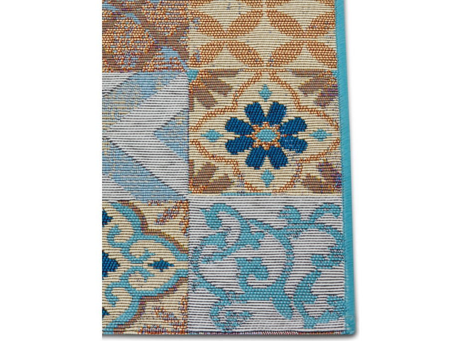 Behúň Cappuccino 105880 Mosaik Blue Multicolored