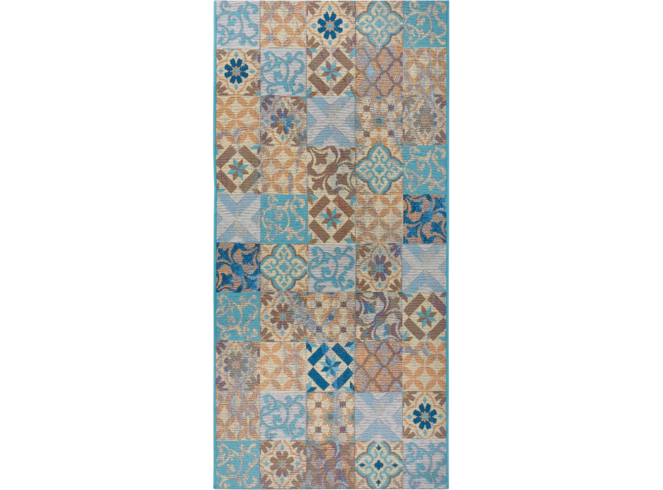 Behúň Cappuccino 105880 Mosaik Blue Multicolored