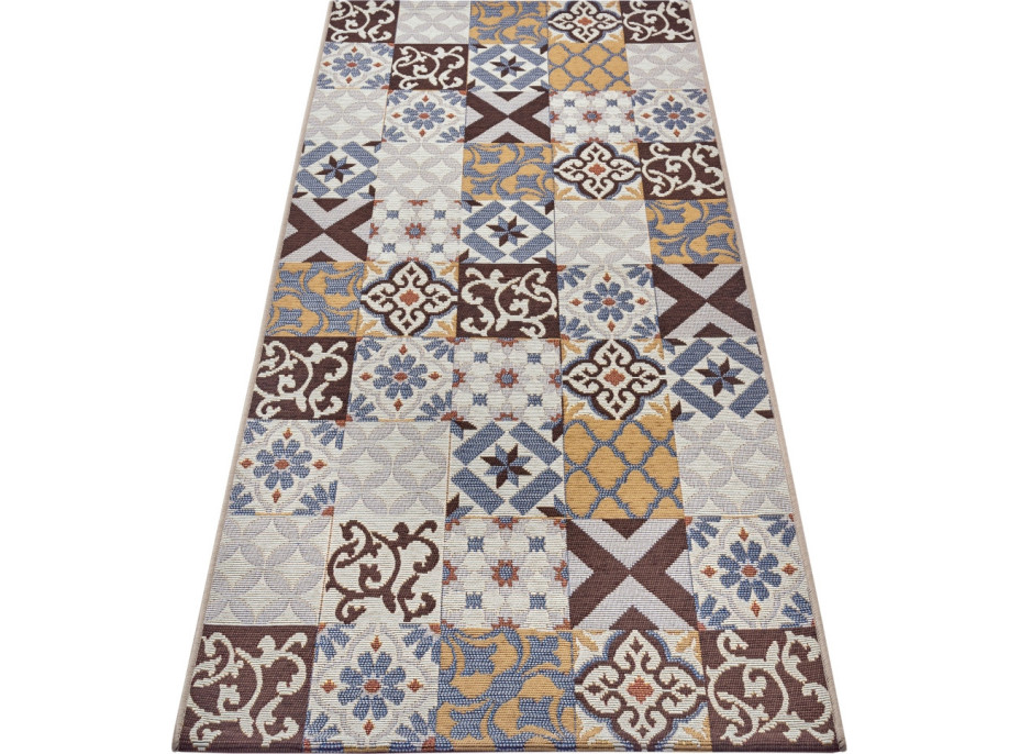 Behúň Cappuccino 105881 Mosaik Brown Multicolored