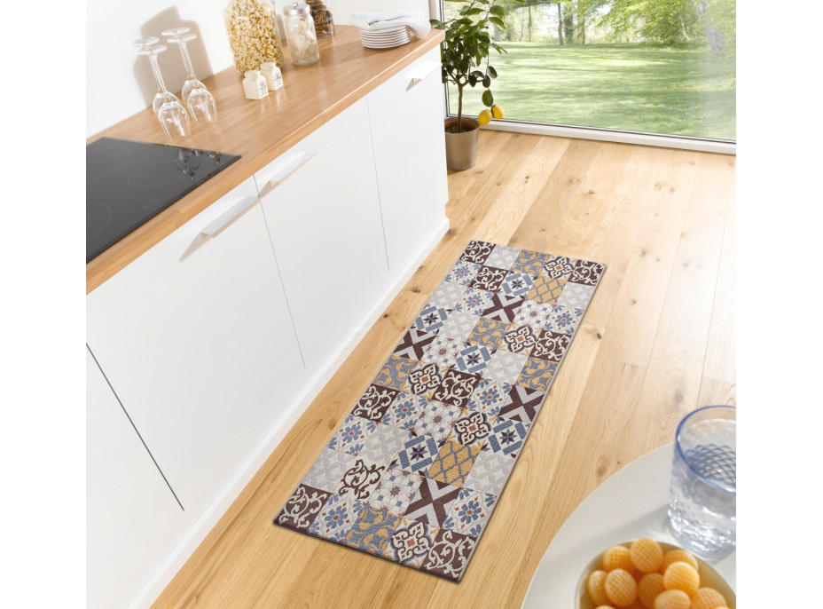 Behúň Cappuccino 105881 Mosaik Brown Multicolored