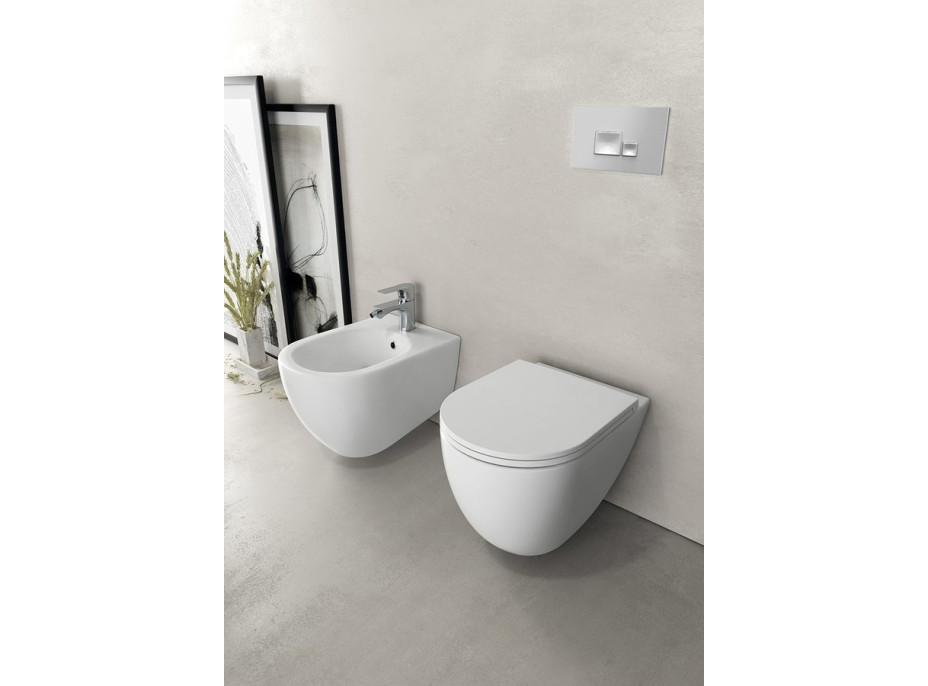 INFINITY bidet závesný, 36, 5x53cm, biela mat 10NF41001-2L